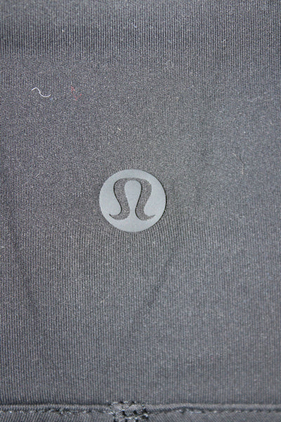 Lululemon Women Black Nylon Ankle Leggings Solid Fall Size 4