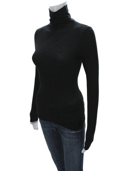 Club Monaco Unisex Black Turtleneck Pullover Sweater Wool Cashmere Size XS