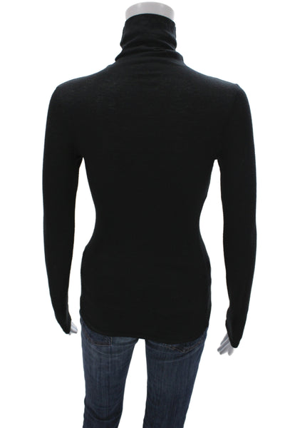 Club Monaco Unisex Black Turtleneck Pullover Sweater Wool Cashmere Size XS