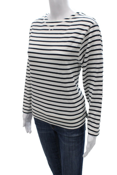 Alex Mill Womens Striped Nautical Long Sleeve T Shirt White Size S