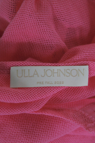 Ulla Johnson Womens Basic Pink Cotton Long Sleeve Button Up Top Size 0P