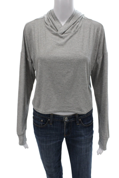 Beyond Yoga Women Wrap Hoodie Gray Long Sleeve Size S