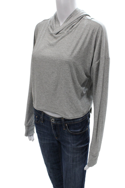 Beyond Yoga Women Wrap Hoodie Gray Long Sleeve Size S