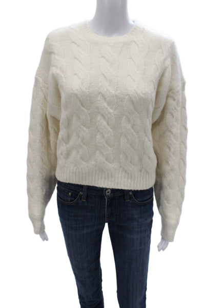 Joie Unisex Pullover Sweater White Crew Neck Size XS