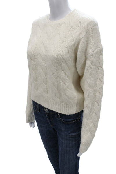 Joie Unisex Pullover Sweater White Crew Neck Size XS