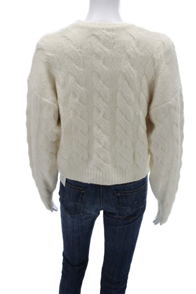 Joie Unisex Pullover Sweater White Crew Neck Size XS