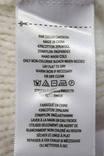 Joie Unisex Pullover Sweater White Crew Neck Size XS