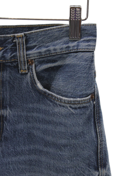 Zara Unisex Cropped Wide Leg Jeans Blue Denim High Rise Size 2
