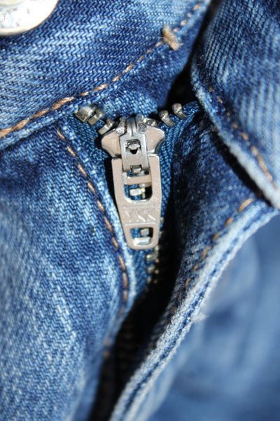 Zara Unisex Cropped Wide Leg Jeans Blue Denim High Rise Size 2