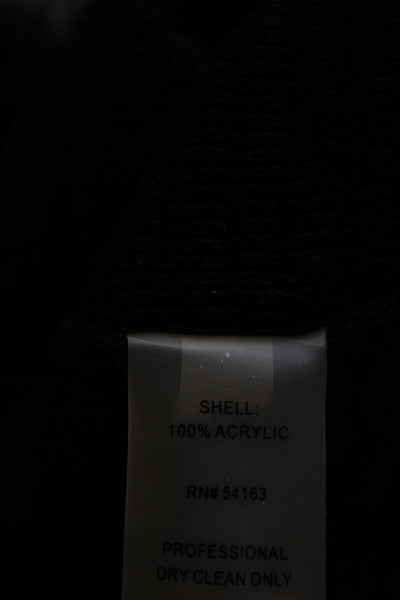 Calvin Klein Women Sweater Dress Black Long Sleeve Mock Neck Knee Length Size M