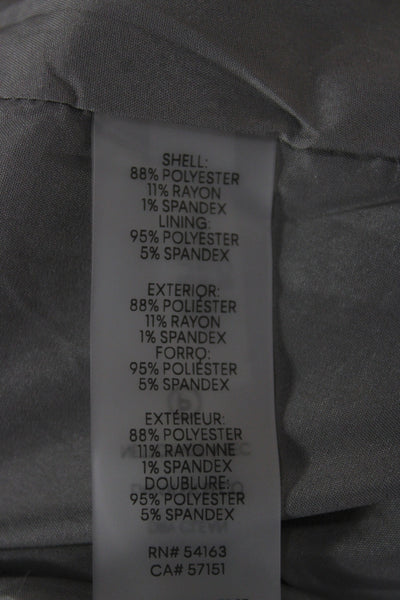 Calvin Klein Women Straight Pencil Gray Geometric Knee Length Skirt Size 10