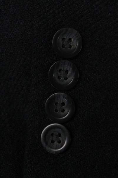 Oscar de la Renta Mens Dark Gray Wool Corduroy Suit Jacket Collared Size 44