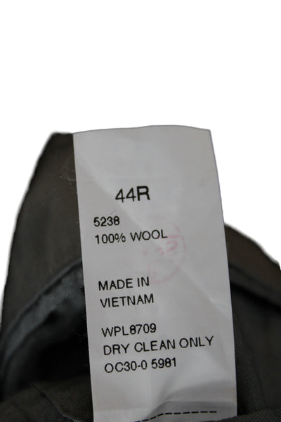 Oscar de la Renta Mens Dark Gray Wool Corduroy Suit Jacket Collared Size 44
