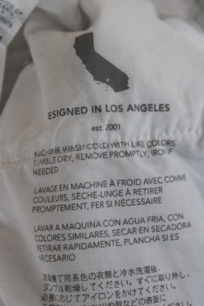 AG Adriano Goldschmied Mens Skinny Jeans White Cotton Suede Button Fly Size 32