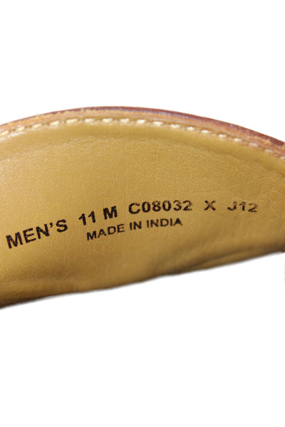 Cole Haan Mens Slip On Round Toe Leather Bow Loafers Brown Size 11M