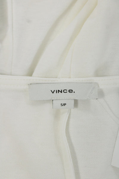Vince Womens Basic V-Neck Cotton Short Sleeve T-Shirt Petite Size S