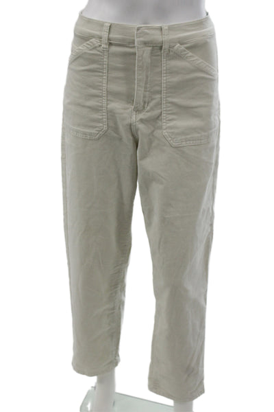 Splendid Womens Petite Cropped Chino Pants Beige Size XS