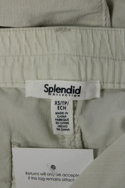 Splendid Womens Petite Cropped Chino Pants Beige Size XS