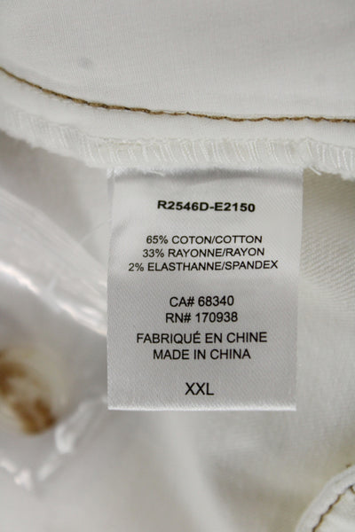 Renuar Women Mini Skort White Plus Size 2XL