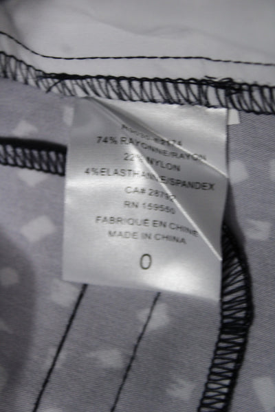 Renuar Unisex Bermuda Shorts Dark Blue Geometric Rayon Nylon Spandex Size 0