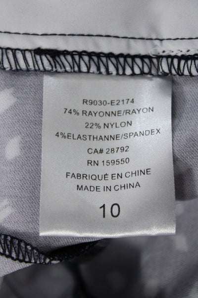 Renuar Unisex Dark Blue Geometric Bermuda Shorts Size 10