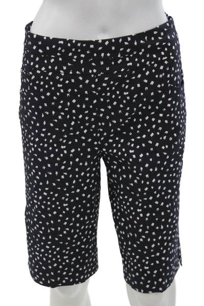 Renuar Unisex Bermuda Shorts Dark Blue Geometric Size 2
