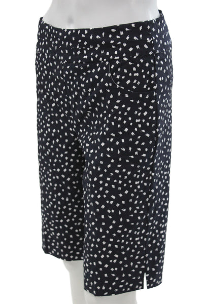 Renuar Unisex Bermuda Shorts Dark Blue Geometric Size 2