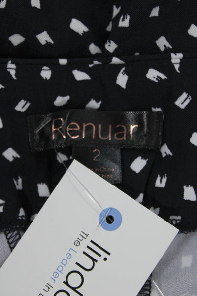 Renuar Unisex Bermuda Shorts Dark Blue Geometric Size 2
