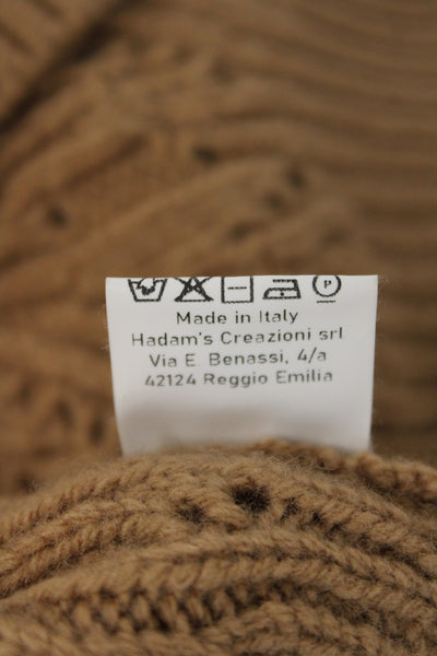 Kangra Womens Brown 100% Lamb Wool Turtleneck Pullover Sweater Size L