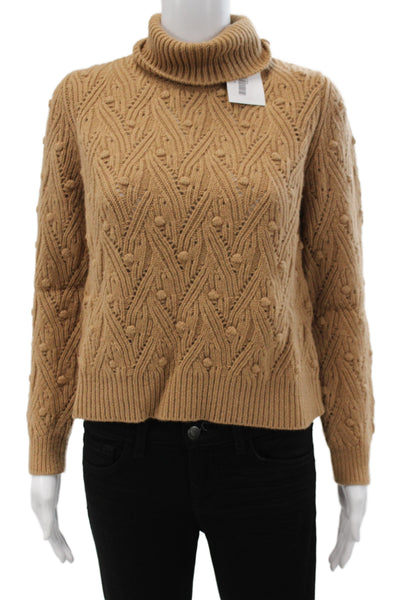 Kangra Unisex Turtleneck Pullover 100% Lana Wool Brown Size 38