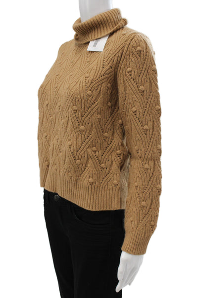 Kangra Unisex Turtleneck Pullover 100% Lana Wool Brown Size 38