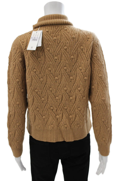 Kangra Unisex Turtleneck Pullover 100% Lana Wool Brown Size 38