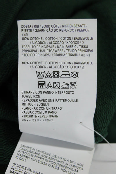 Golden Goose Mens Pullover Sweatshirt Green Cotton Crewneck Designer Size XL