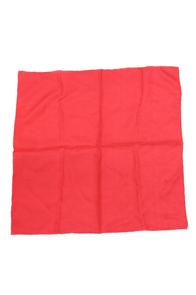 Charvet Silk Solid Pocket Square Red One Size
