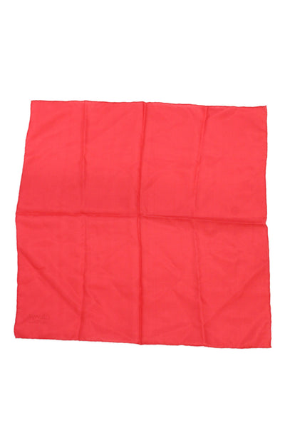 Charvet Silk Solid Pocket Square Red One Size