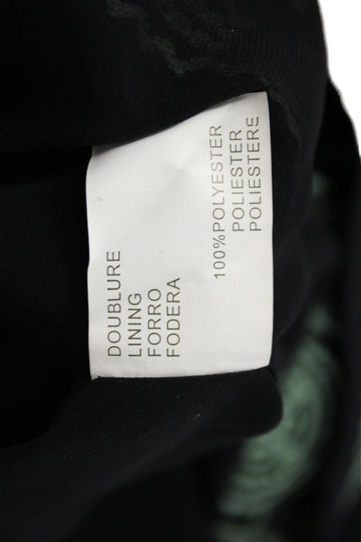Cacharel Women A-Line Sundress Black V-Neck Cotton Knee Length Size L