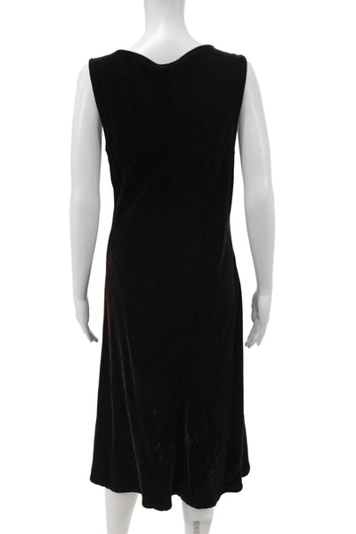 Ghost Womens Shift Dress Black Knee Length Round Neck Viscose Size M