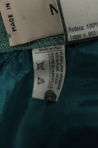 A.M. Beretta Mediane Womens Green ALine Cargo Viscose Knee Length Skirt Size 10