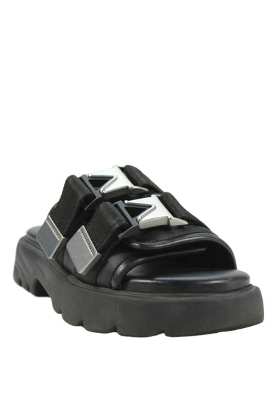 Bottega Veneta Womens Leather Buckle Platform Flash Sandals Black Size 37 7