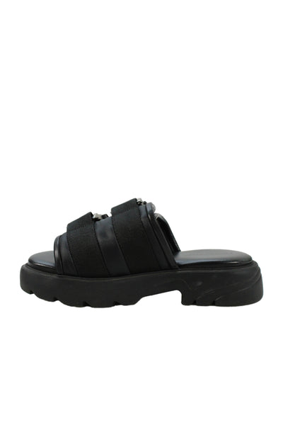 Bottega Veneta Womens Leather Buckle Platform Flash Sandals Black Size 37 7