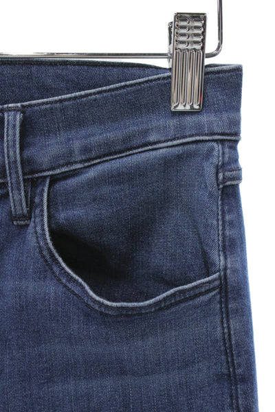 3x1 NYC Women Dark Blue High Rise Straight Jeans Inseam 32 Size 25