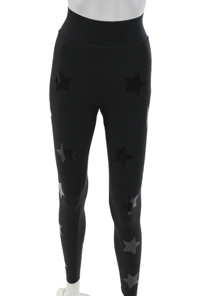 Ultracor Womens Ankle Leggings Black Star Print Size M