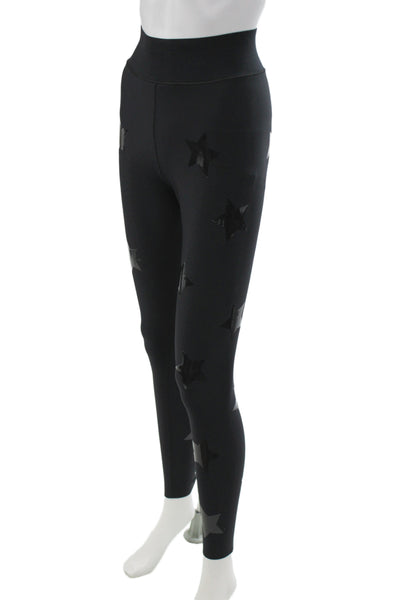 Ultracor Womens Ankle Leggings Black Star Print Size M