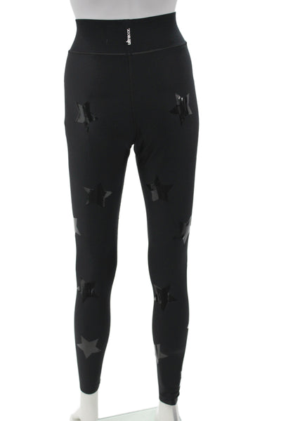 Ultracor Womens Ankle Leggings Black Star Print Size M