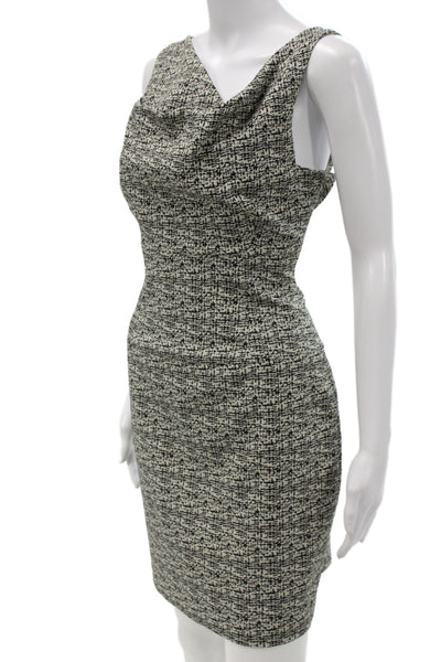 Black Halo Womens Sheath Pencil Dress Beige Sleeveless Knee Length Size 10
