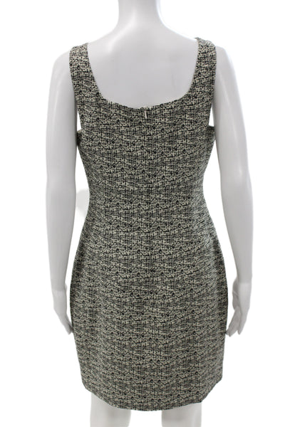 Black Halo Womens Sheath Pencil Dress Beige Sleeveless Knee Length Size 10