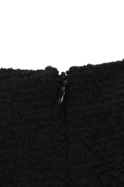 Armani Collezioni Women Sheath Dress Black Wool Blend Size 6