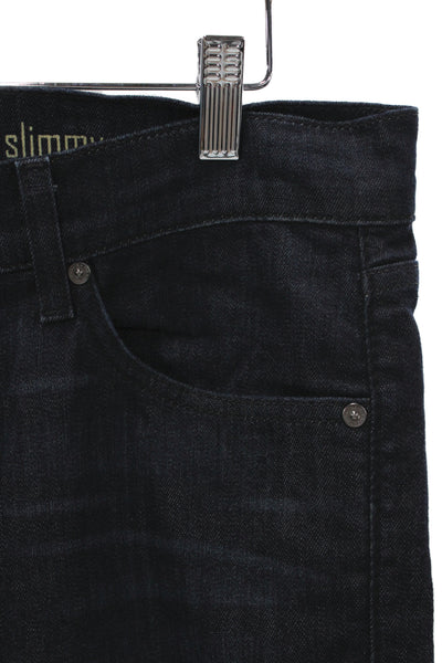 7 For All Mankind Mens Skinny Straight Dark Blue Jeans Size 33