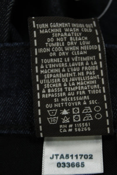 7 For All Mankind Mens Skinny Straight Dark Blue Jeans Size 33