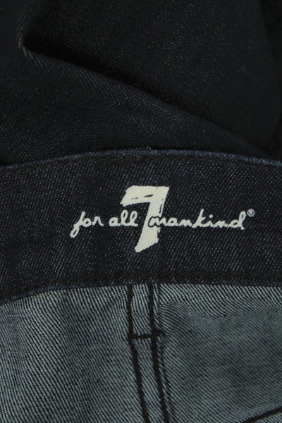 7 For All Mankind Mens Skinny Straight Dark Blue Jeans Size 33